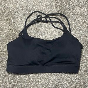 Strappy open back sports bra